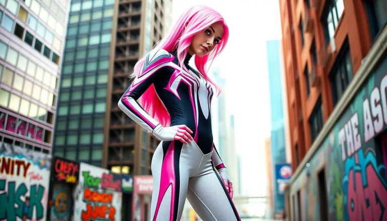 stunning spider gwen cosplay from spider man across the spider verse 1745991360