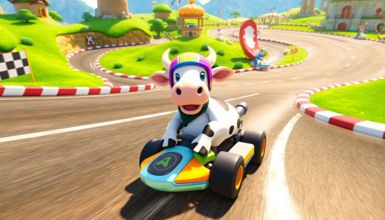 the unexpected addition of a cow as a playable character in mario kart world 1748231666