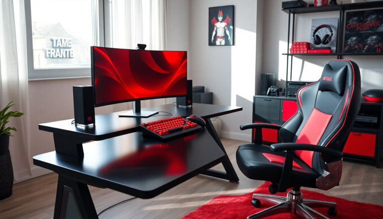 enhance your gaming experience with striking red and black setup ideas 1750120691