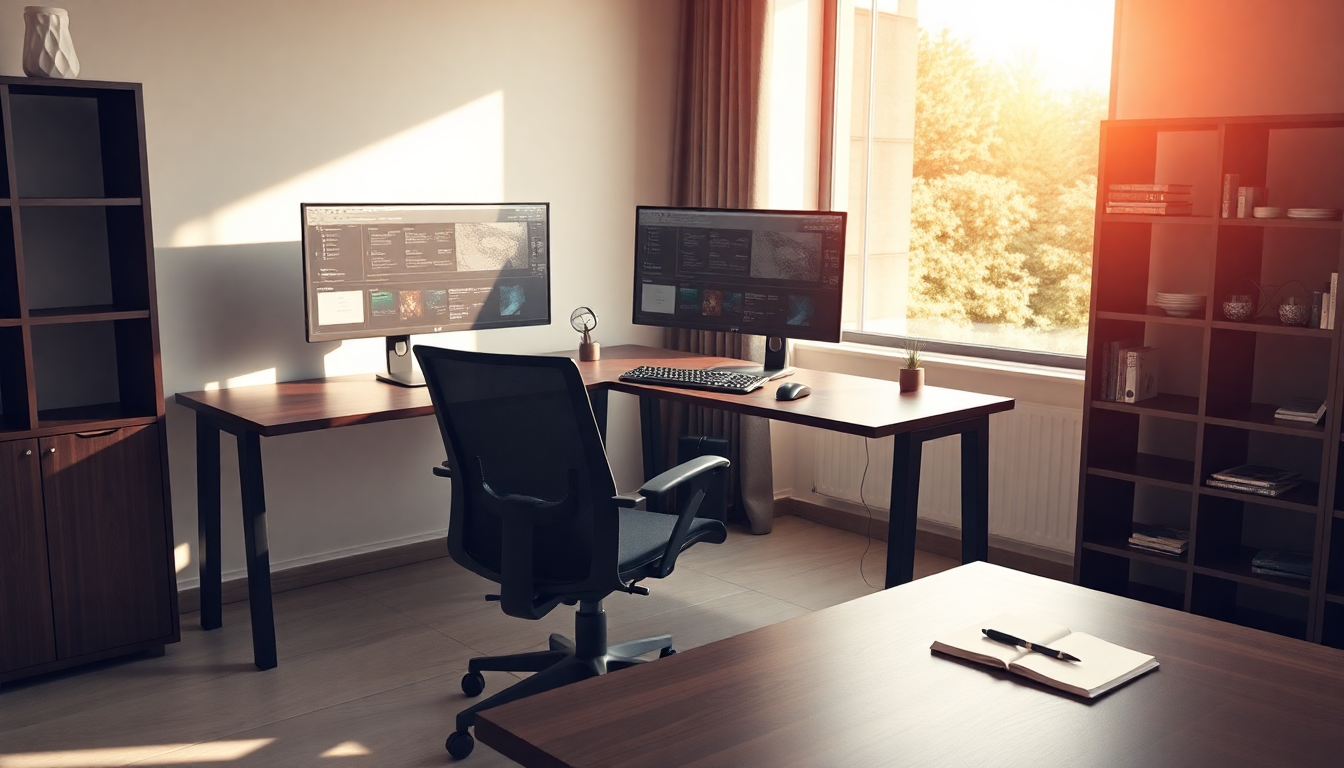 the ultimate guide to l shaped desk dual monitor setups for efficiency 1752054213