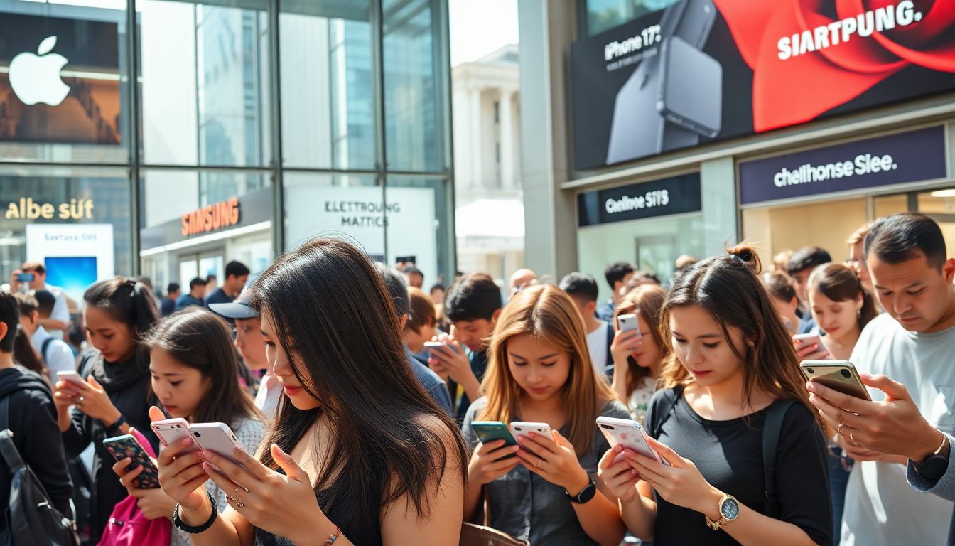apple narrowly closes gap on samsung in global smartphone market share 1760465253