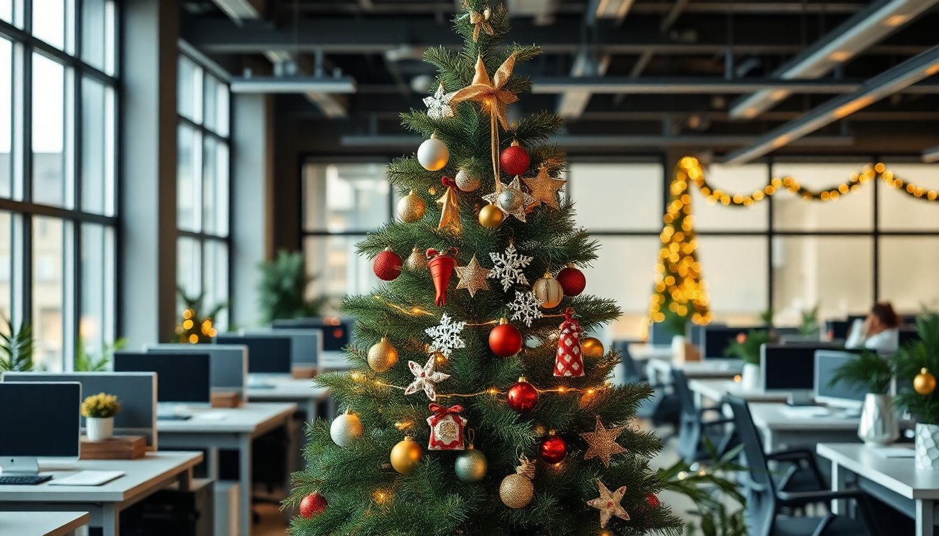 creative ideas to elevate your office christmas tree decoration 1765405968