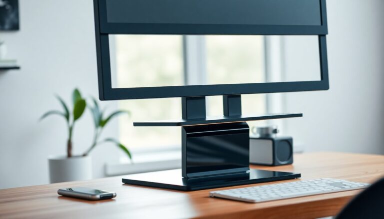 how a black glass computer stand can transform your ergonomic desk setup 1771853362