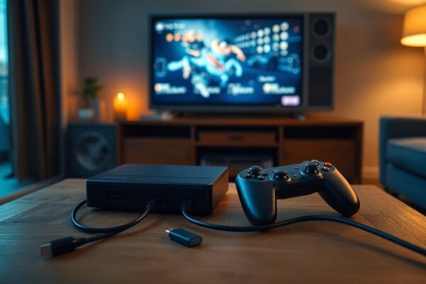 Plug-and-play retro console with 20,000+ games and wireless controllers