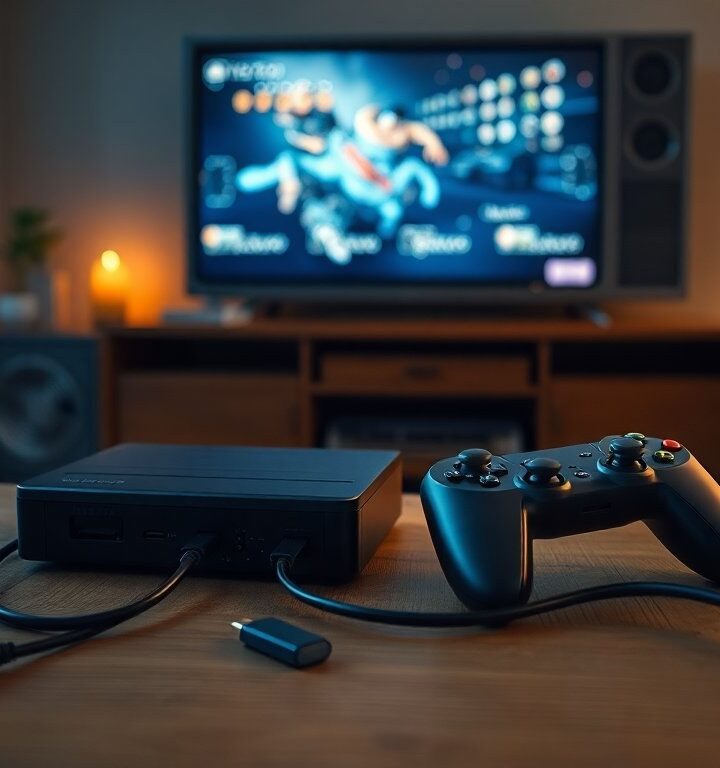 Plug-and-play retro console with 20,000+ games and wireless controllers